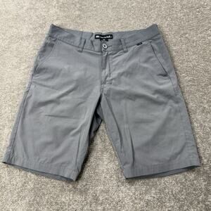 TravisMathew Mens 32 Performance Golf Shorts Gray Stretch Casual Comfort Summer